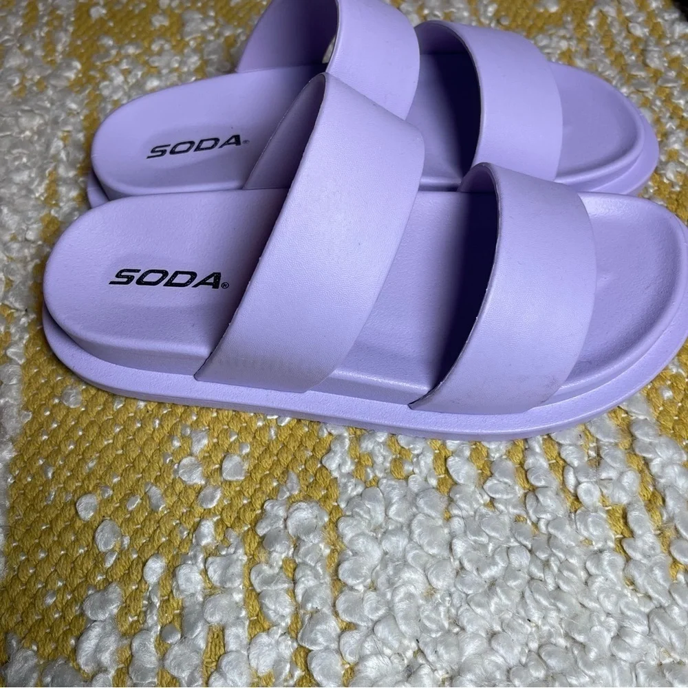 Soda Purple Sandals Size 7